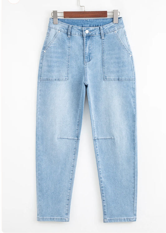High Rise Barrel Jeans