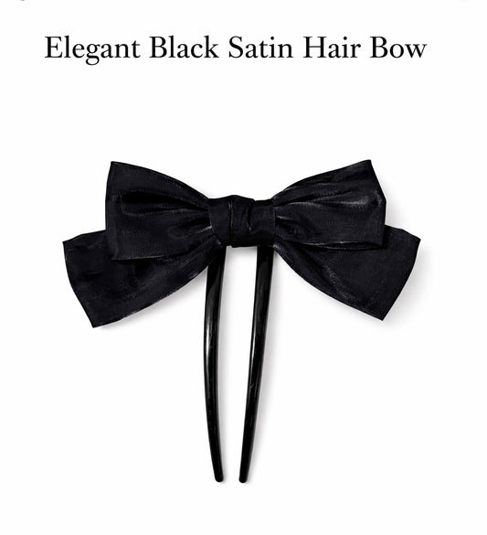 Elegant Black Velvet Bow