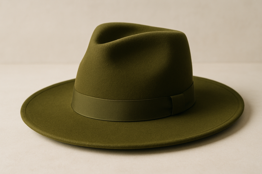 olive felt hat
